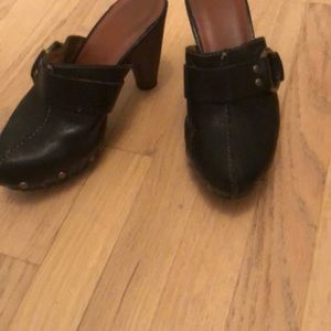Frye clog mules
